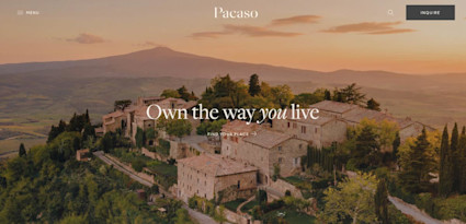 Image of the Pacaso home page.