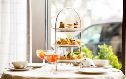 This image captures a delightful afternoon tea setup, a common offering among high-end hotels in London.