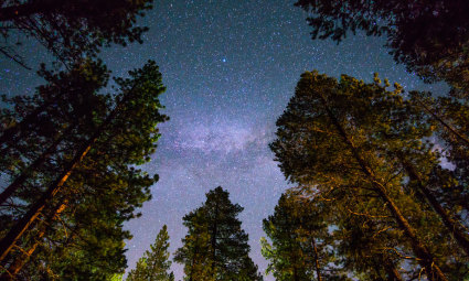 Lake Tahoe in summer has some of the most beautiful night sky views.