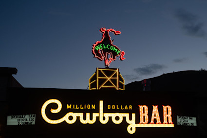 Jackson Hole Cowboy Bar in Jackson Hole, Wyoming.
