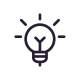purple icon of lightbulb