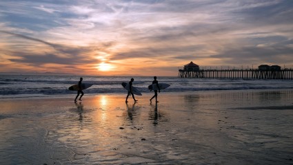 Huntington Beach’s surfer-friendly beaches are just one factor that makes it one of the most relaxing places to visit in the U.S.