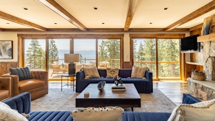 living room with Lake Tahoe Views