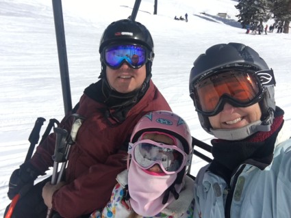 Family skiing in tahoe