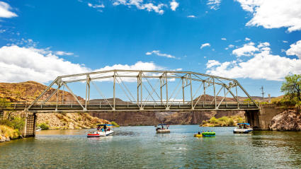 A photo of people tubing down Salt River, one of the many empty nest ideas to try.