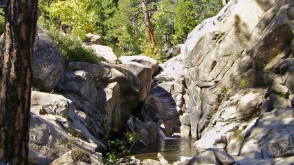 A photo of Grover Hot Springs State Park, a great place to enjoy fall in California.
