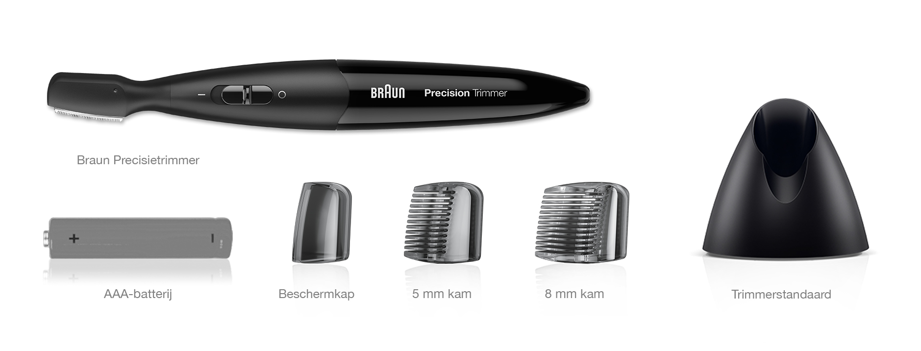 Braun precisietrimmer met meerdere stylinghulpstukken