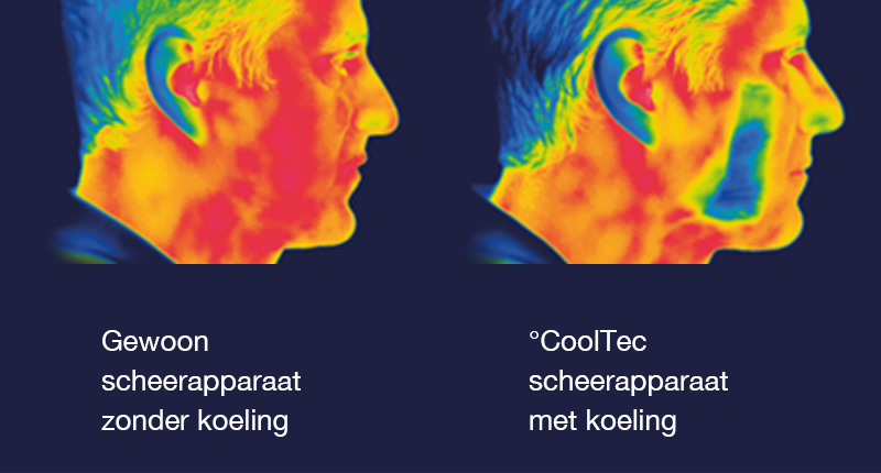 Actieve koeltechnologie met het Braun °CoolTec scheerapparaat.
