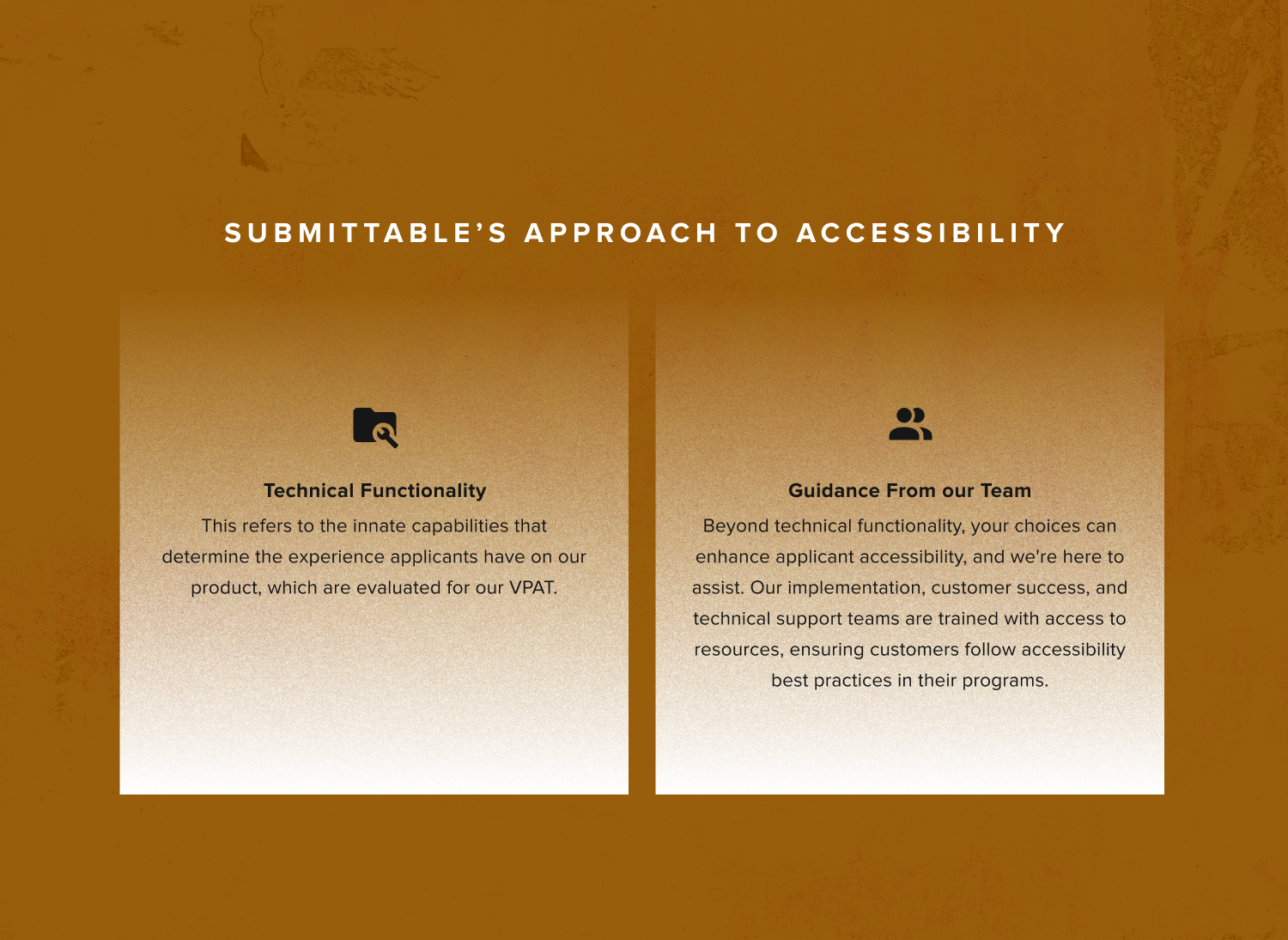 Feature image for the "Submittable’s approach to accessibility" section