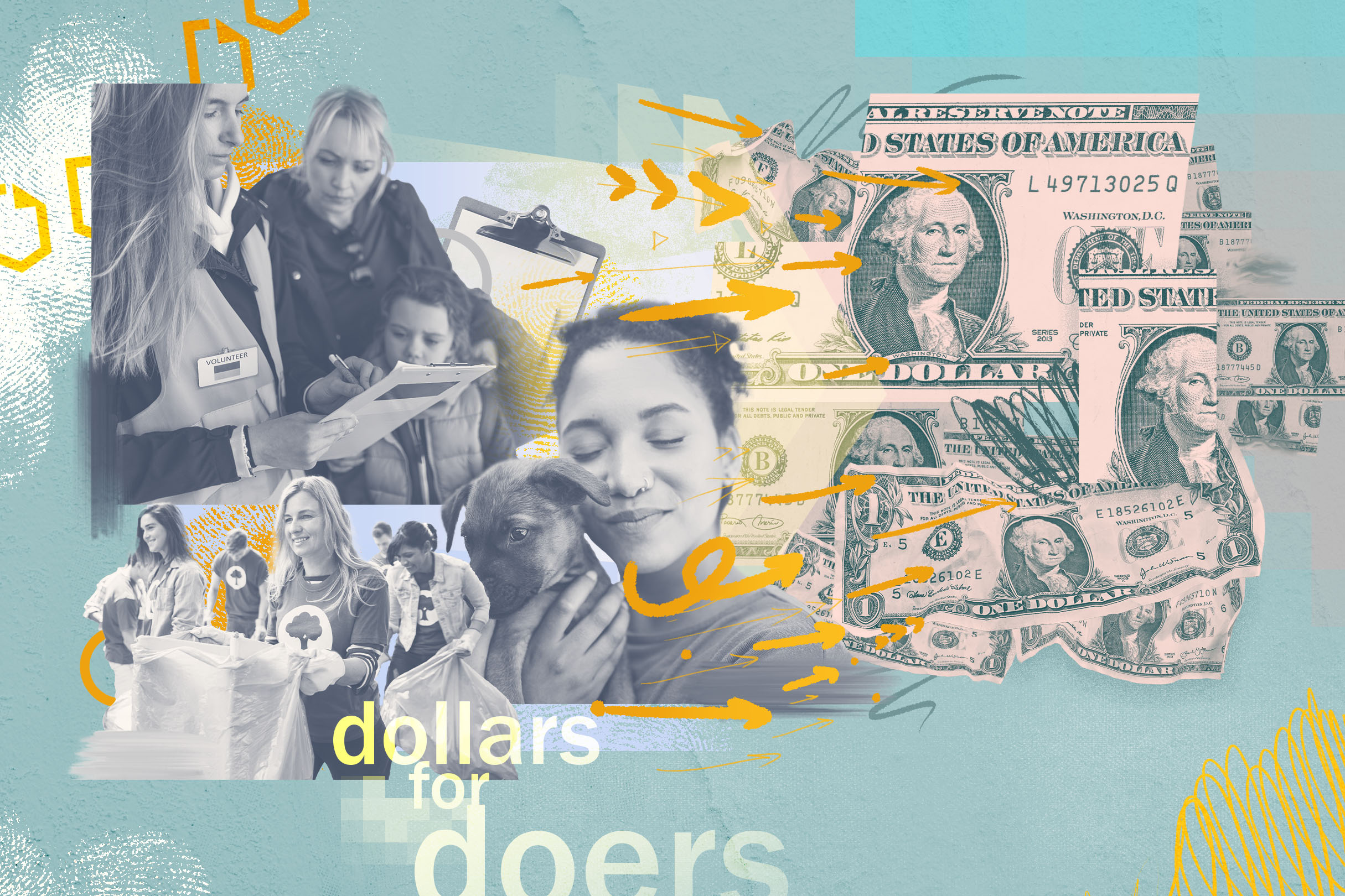 Feature image for the "Incentivize volunteering and multiply impact with Dollars for Doers" section