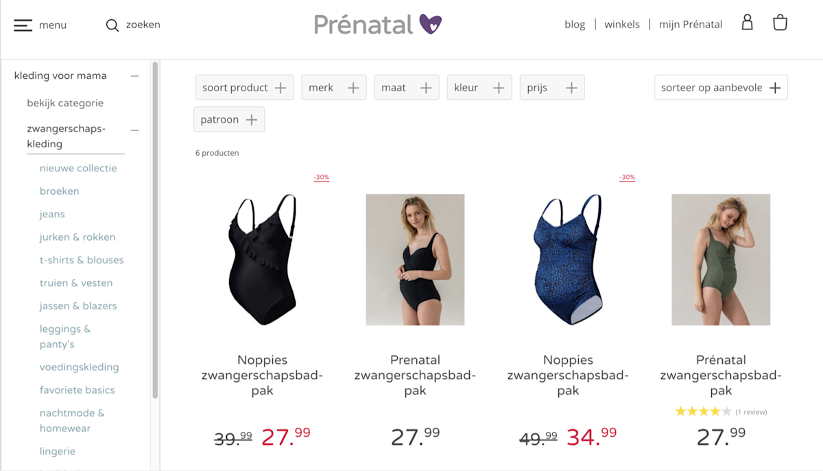 The product listing page experience