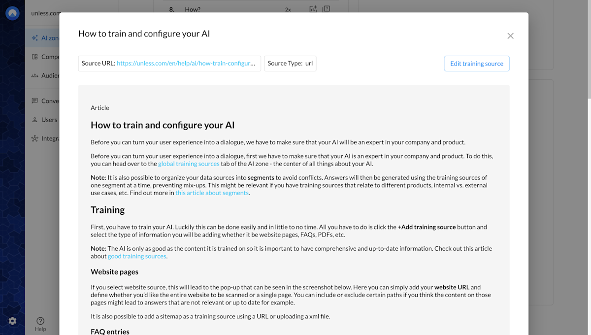 View a top source at a glance