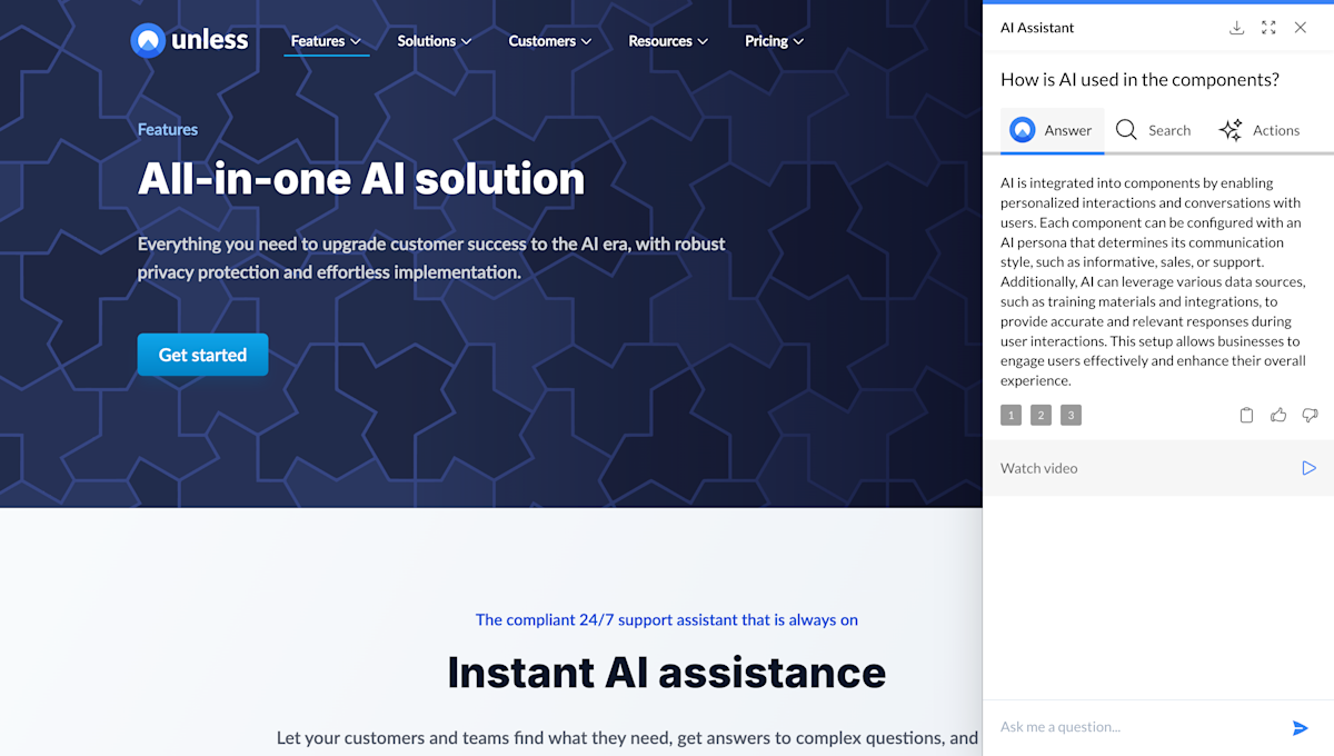 Unless new UI example
