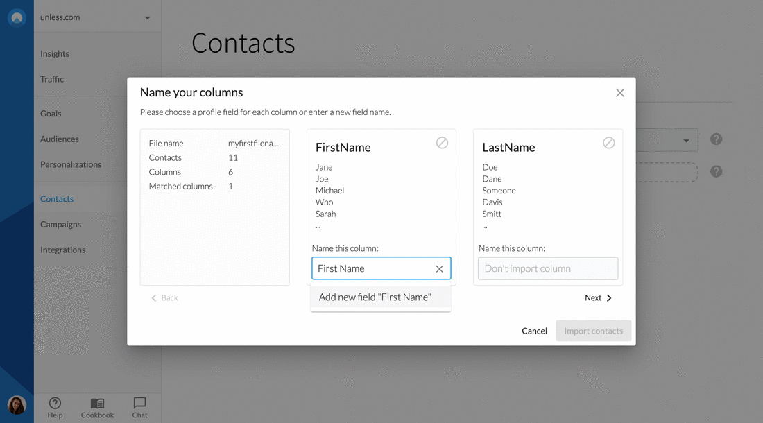Unless-contacts-import-columns