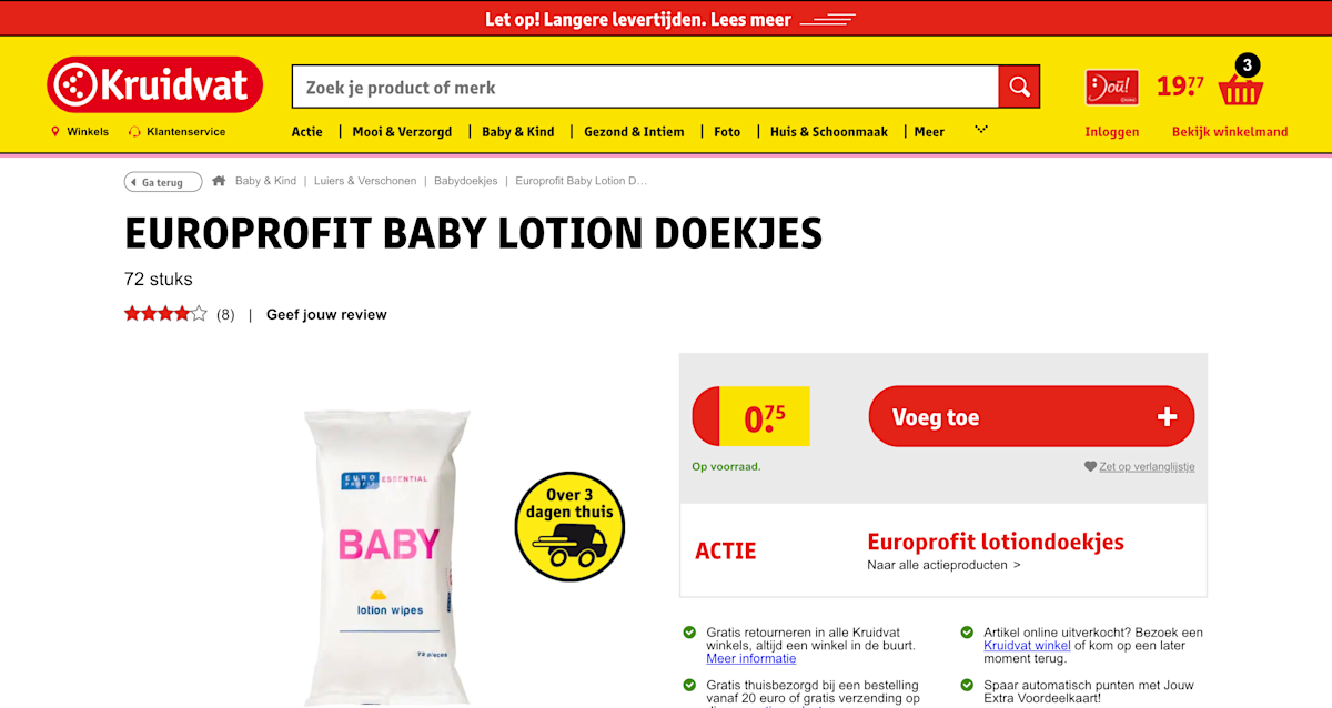 3 - kruidvat express shipping PDP