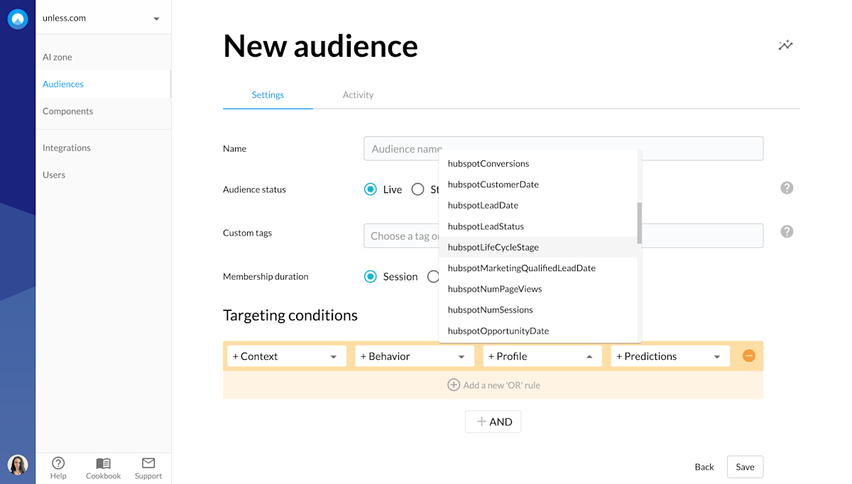 Custom traits from Hubspot