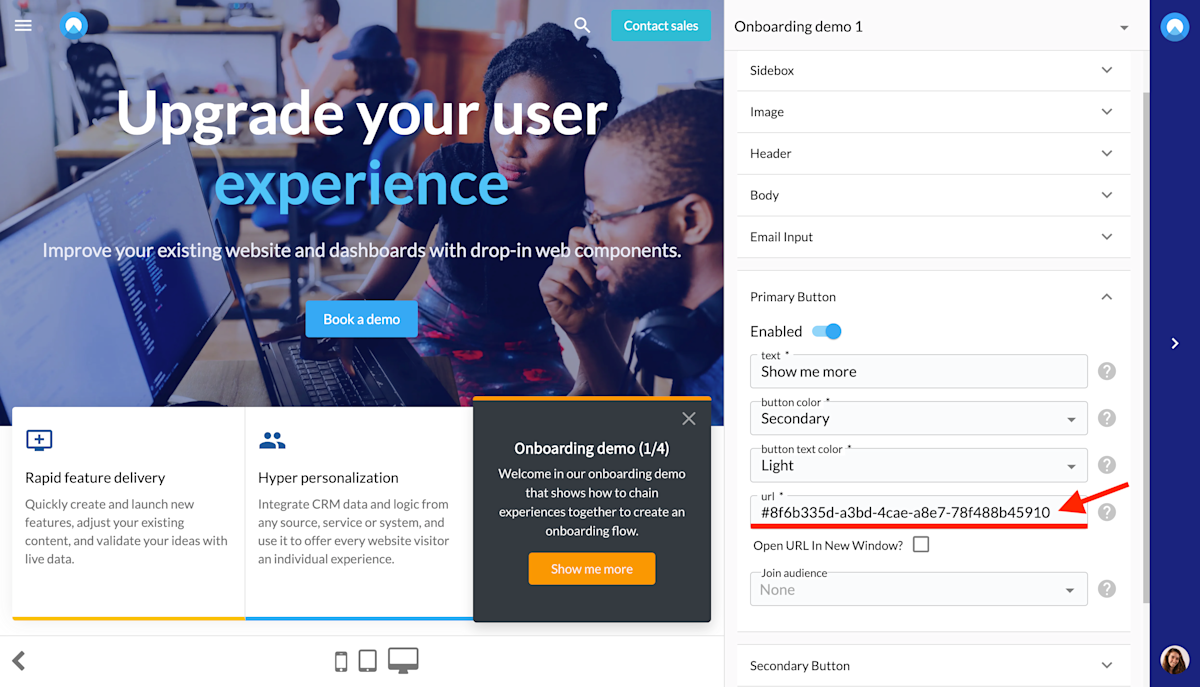Link to the experience ID