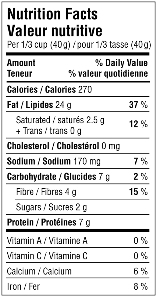 Please contact info@reidchocolates.com for a transcript of the nutrition facts for this product.