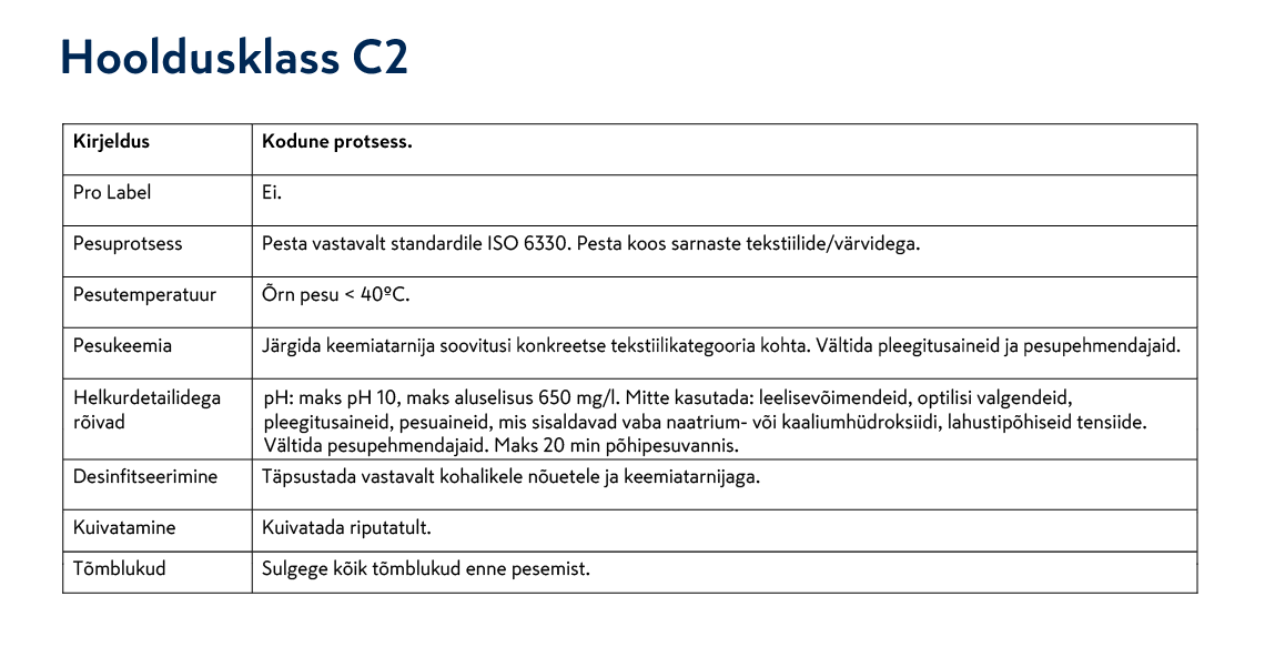 pilt: Mascot hooldusklass C2