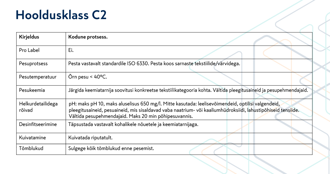 pilt: Mascot hooldusklass C2