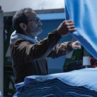 The warping of yarns at Manteco