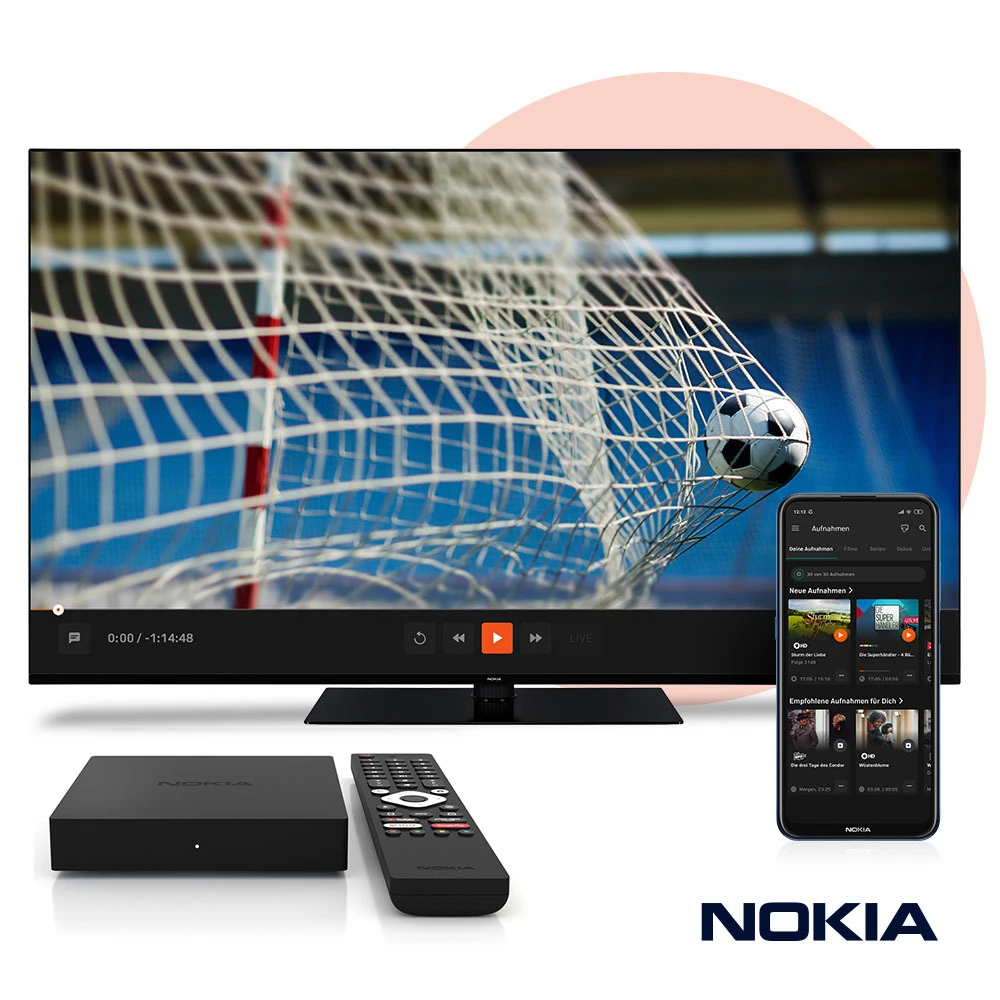 Nokia Geräte mit der Zattoo TV App