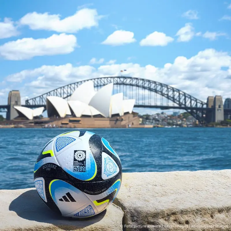 Frauen WM 2023 Fussball mit Sydney Hintergrund