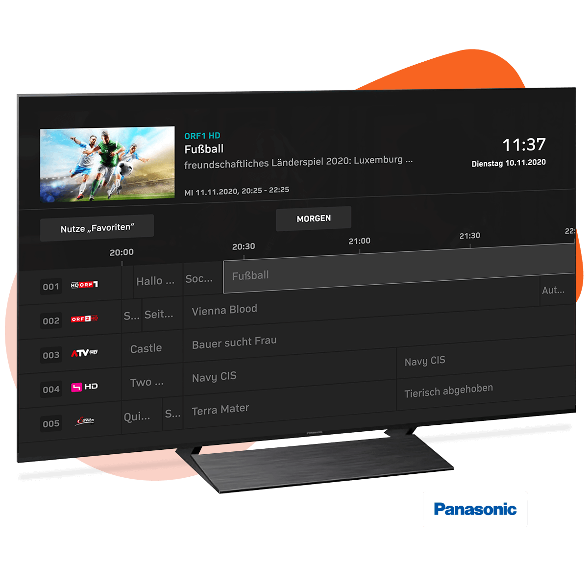 Panasonic TV mit Zattoo App