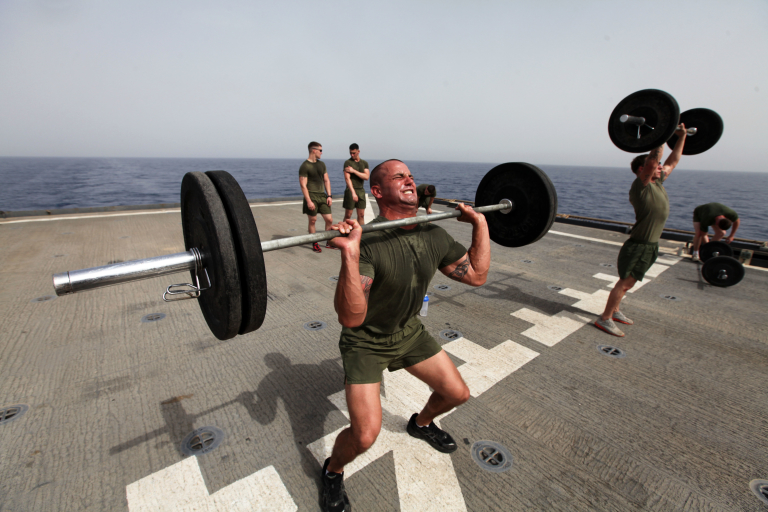 Military working out