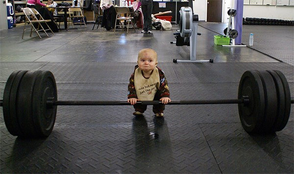 Baby with weights