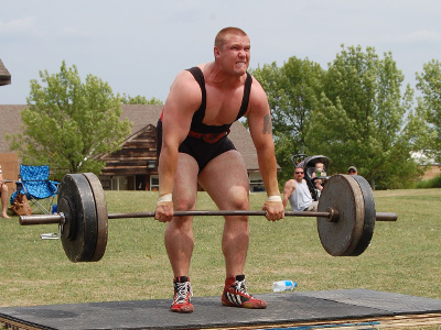 Second phase of a deadlift