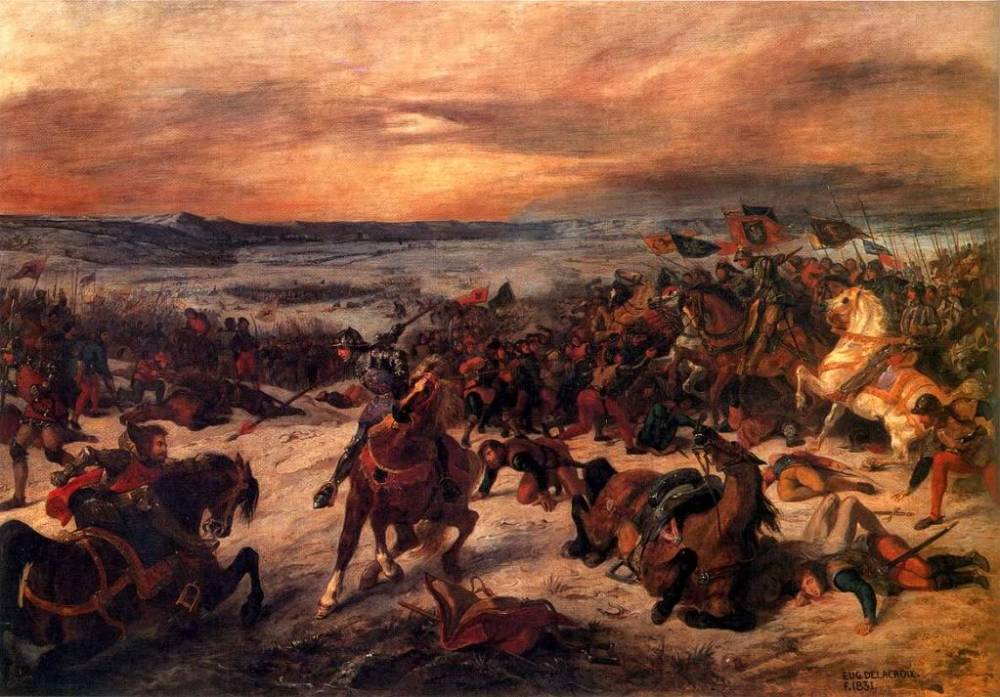  Eugène Delacroix,  The battle of Nancy, 1831 
