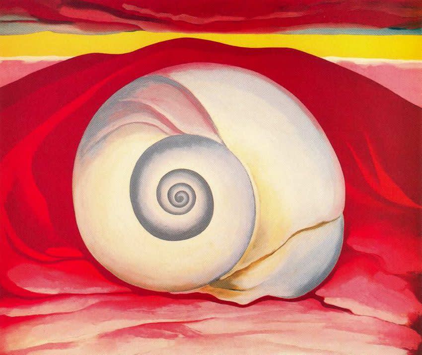  Georgia O'Keeffe , Red Hill And White Shell, 1938 