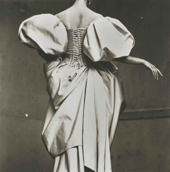 Irving penn  christian lacroix duchesse satin dress  paris  1995