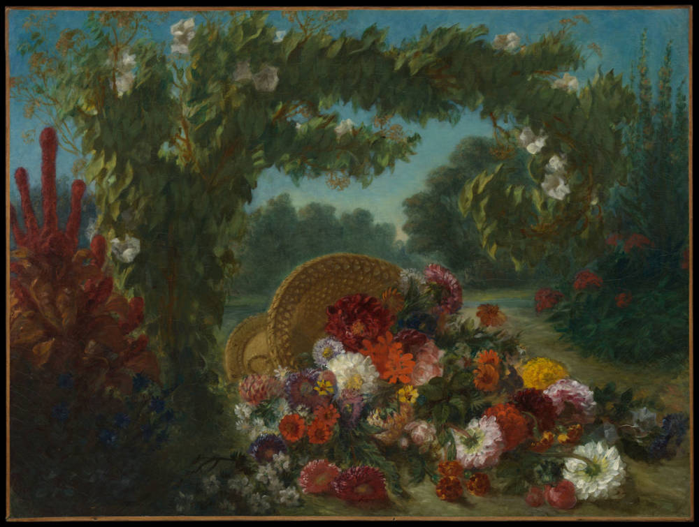  Eugène Delacroix, Basket of Flowers, 1848-49 