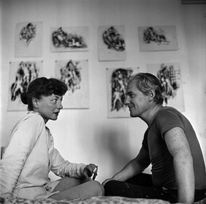  Elaine and Willem de Kooning, Black Mountain College, 1948 