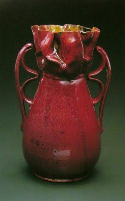 George ohr  two handled corseted vase 1895 1900