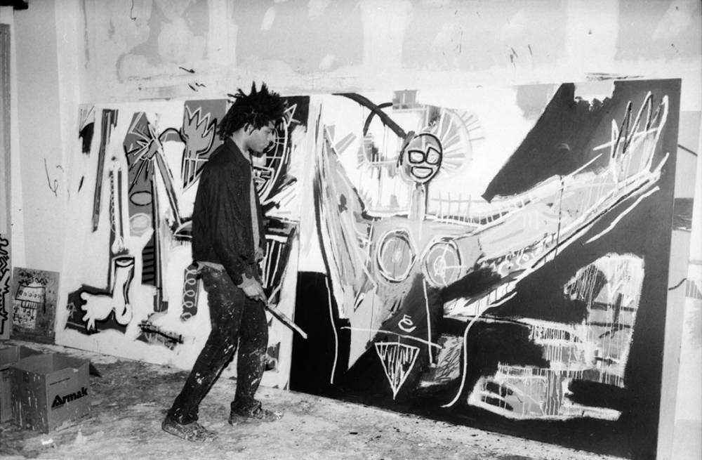  Jean-Michel Basquiat, At Work in his Studio, New York 