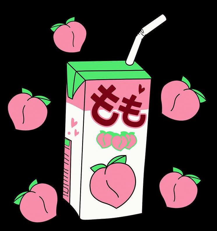  Otaku , Design Style, Kawaii Peach Juice  