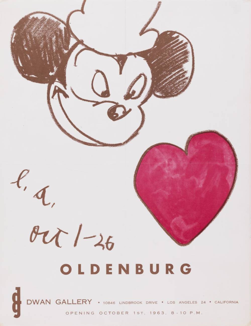  Claes Oldenburg , Dwan Gallery, Poster, 1963  