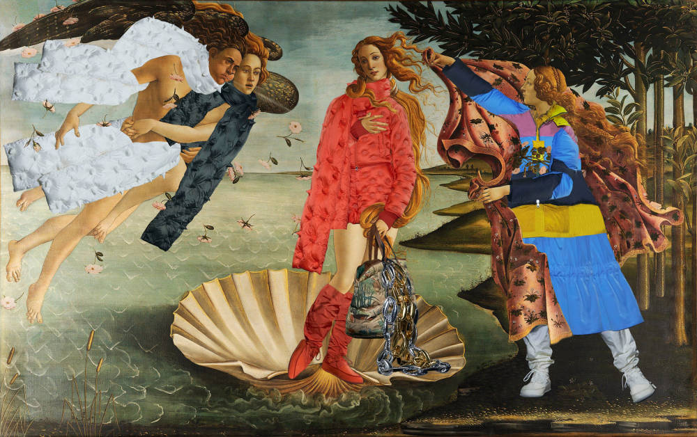  Sandro Botticelli , The Birth of Venus (in Moncler by JW Anderson), 1485 