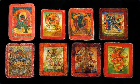  Early Playing Cards , Tibetan  