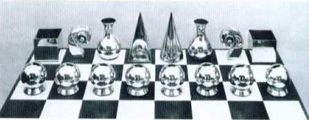 Man ray  silver chess set  1926