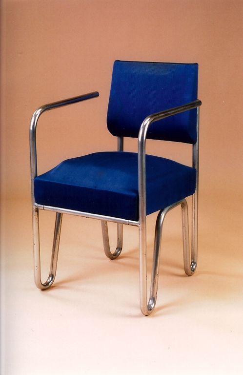 Early pair of tubular metal chairs by andre sornay  ca. 1929