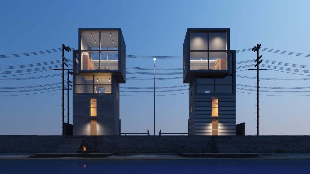  Tadao Ando, 4x4 House, Kobe, Japan 