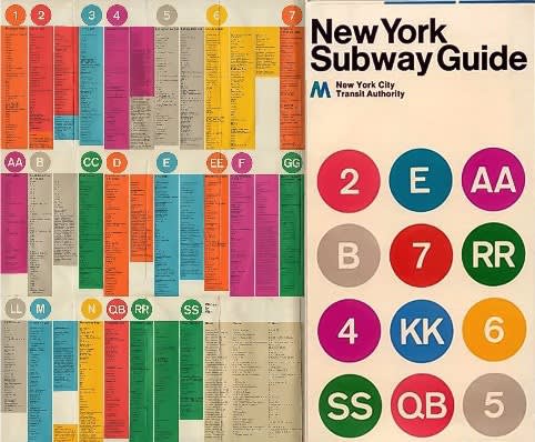  Massimo Vignelli and Bob Noorda, New York Subway Guide 
