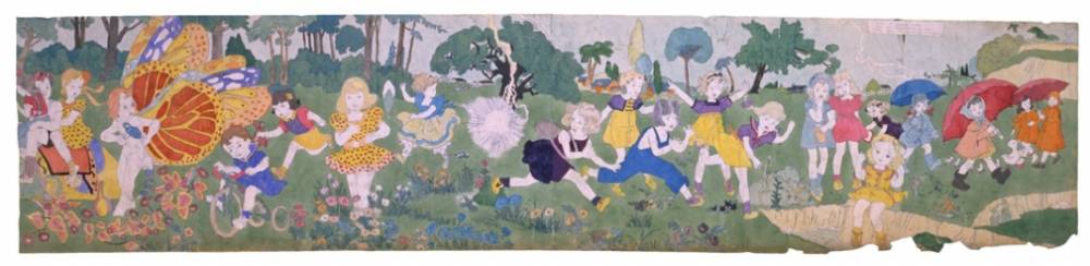  Henry Darger, Untitled (At Jennie Richee Going out of Shelter as Storm Abates) 