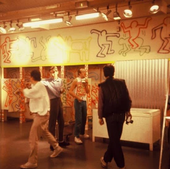  Keith Haring, Fiorucci Store Painting in Progress, Milan, 1983 