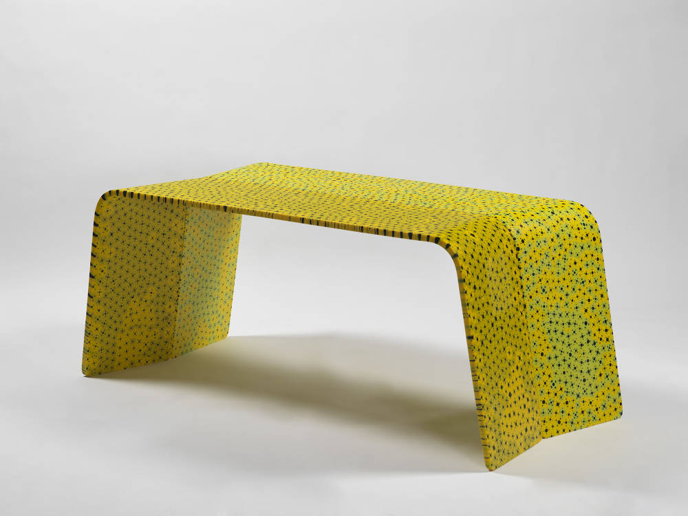  Marc Newson,  Yellow Murrine Glass Table, 2019 - Image Courtesy of Gagosian Gallery 