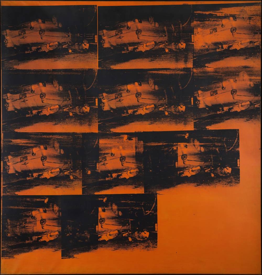  Andy Warhol , Orange Car Crash (5 Deaths 11 Times in Orange), 1963 